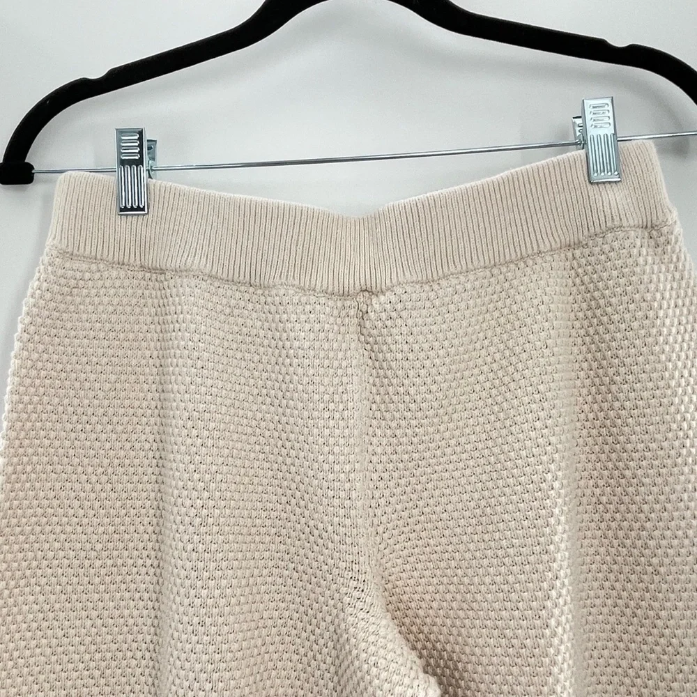 FP BEACH Women's Hailee Cream Cozy Textured Knit Mid-Rise Jogger Pants Size S/P